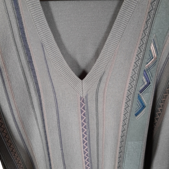 Mint Retro Gabicci Jumper with suede detail Size L - Picture 2 of 5